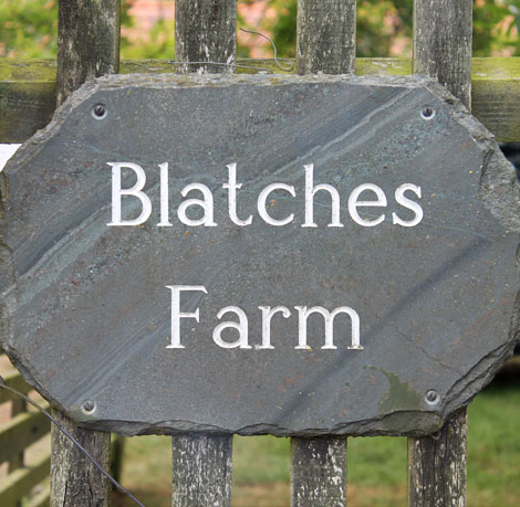 Blatches Farm stone sign